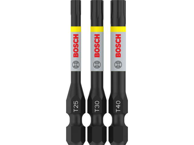3-delni komplet vijačnih nastavkov Bosch PRO Torx Impact, T25/T30/T40, 55mm, 2608521U55